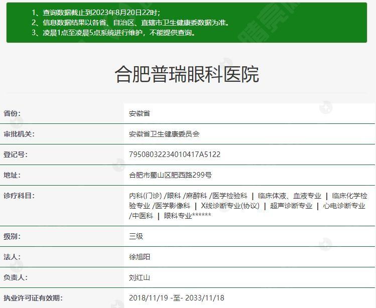 合肥普瑞眼科医院怎么样？资质正规齐全，检查全面，流程严谨放心