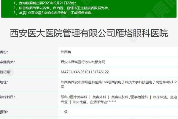 想了解西安医大眼科医院？看它的资质/医生团队/收费标准 看完心中有数
