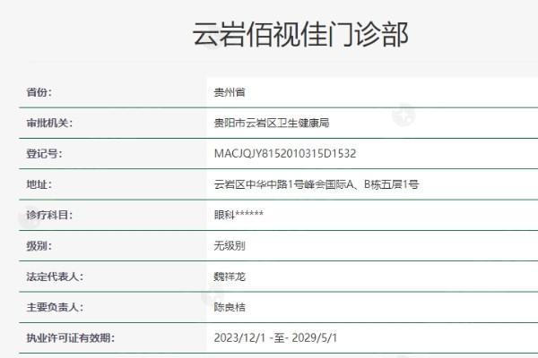贵阳佰视佳眼科怎么样?值得去吗?价格合理吗?术后复原比较快吗?