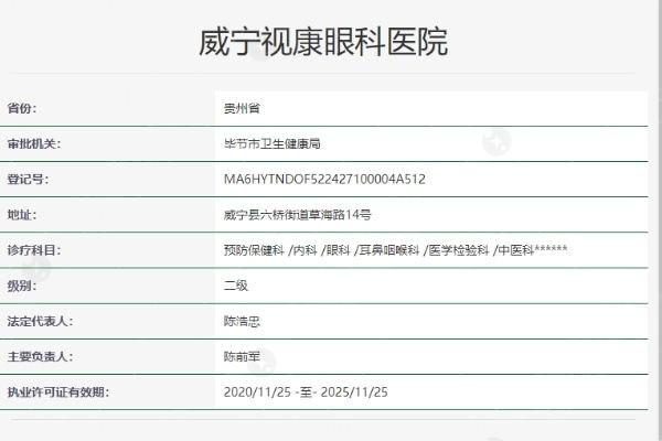 毕节威宁视康眼科医院怎么样？了解后知技术可靠收费合理口碑不错