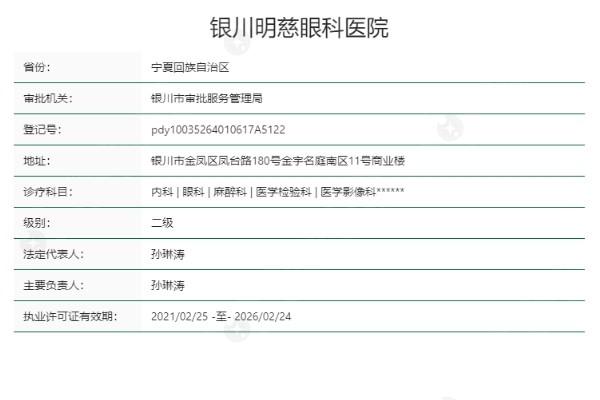 银川明慈眼科医院靠谱吗？是正规眼科近视手术/眼外伤治疗挺靠谱
