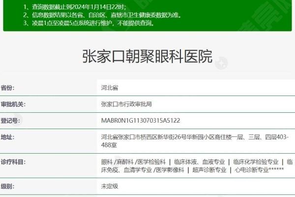 河北张家口朝聚眼科好不好？技术好医生负责口碑超可靠