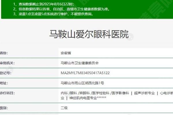 马鞍山爱尔眼科医院口碑怎么样？资质正规且好评率高无隐形消费
