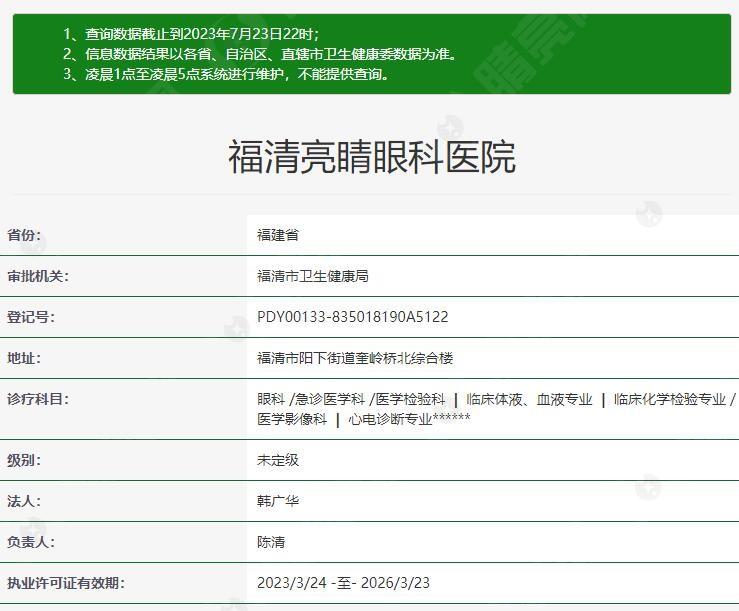 福清亮睛眼科医院口碑好吗？资质正规且设备齐全不坑人