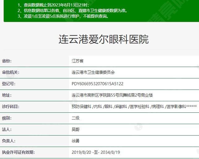 江苏连云港爱尔眼科医院收费标准？价格不贵口碑真实速来查询！